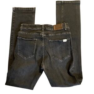 Barbell Apparel Men's Charcoal Wash Straight Leg Jeans Size 30